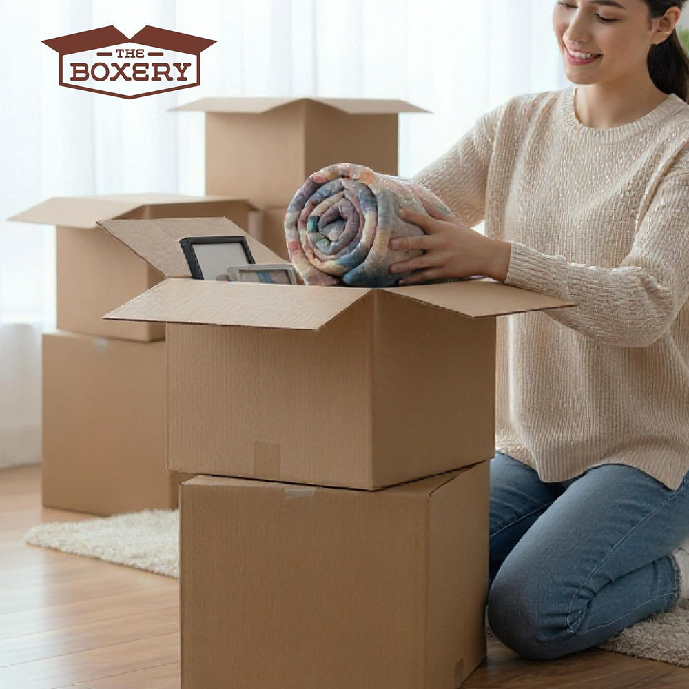 The Boxery 8"x6"x4" Corrugated Cardboard Boxes 100-Pack