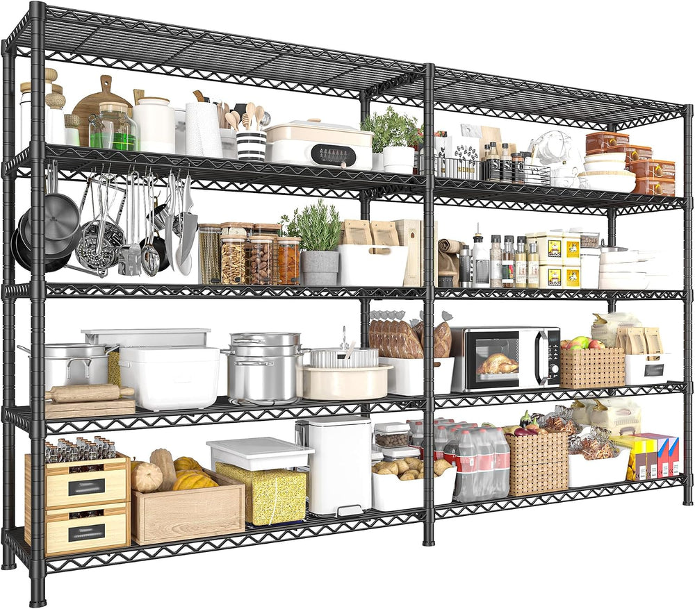 REIBII 73"W 5-Tier Heavy Duty Wire Shelving Unit 1650 LBS,Garage Commercial