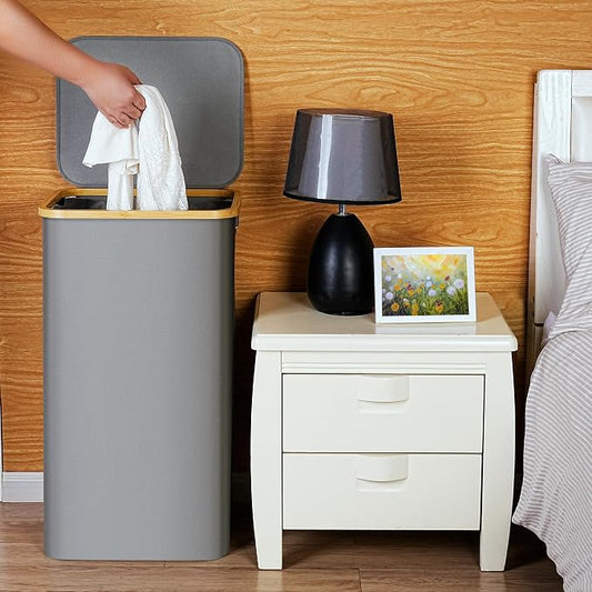 efluky Laundry Basket with Lid and Removable Bag, 100L Tall Laundry Hamper with - Image 2