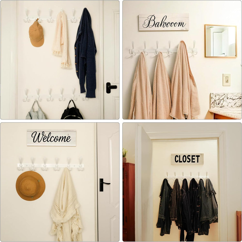 Dseap Coat Rack Wall Mount 24 Inch, Heavy Duty 12-Gauge Base vs Flimsy 1mm, D...