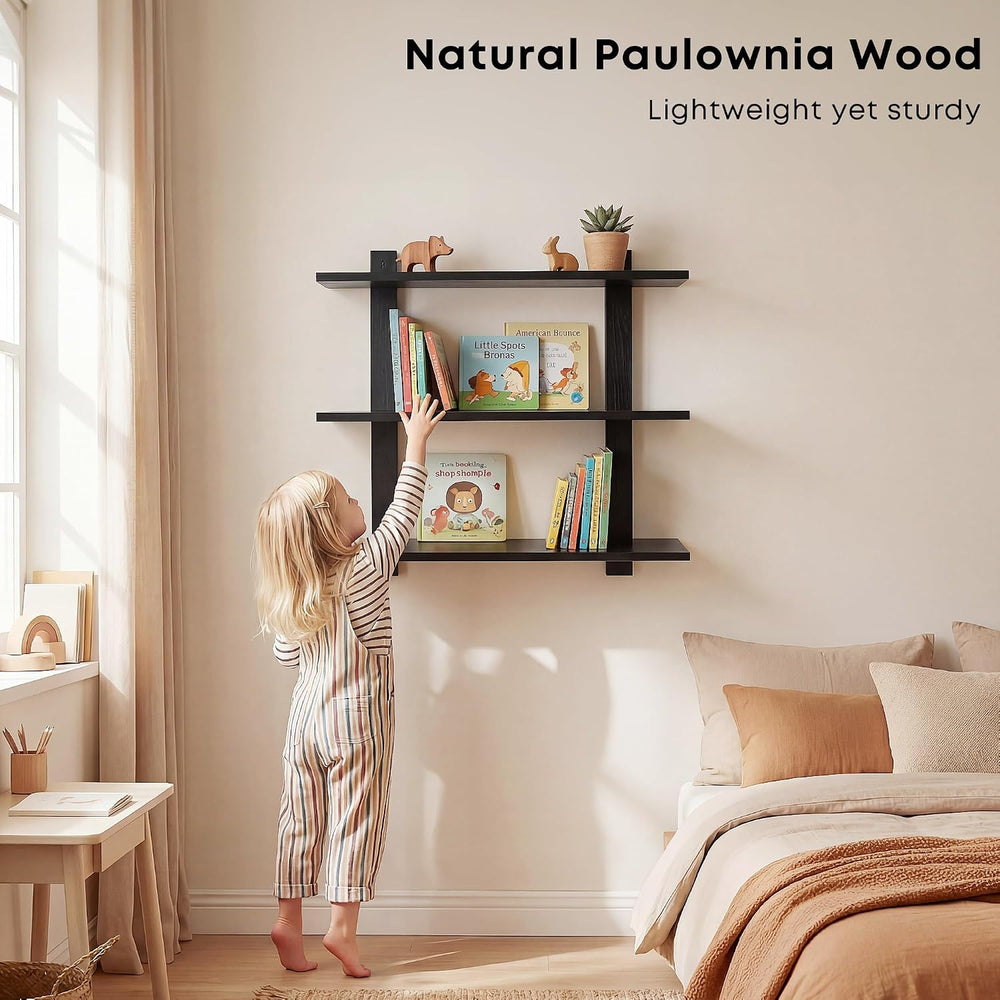 3 Tier Wall Shelves,Decorative Floating Shelf for Wall,Hanging Display Unit