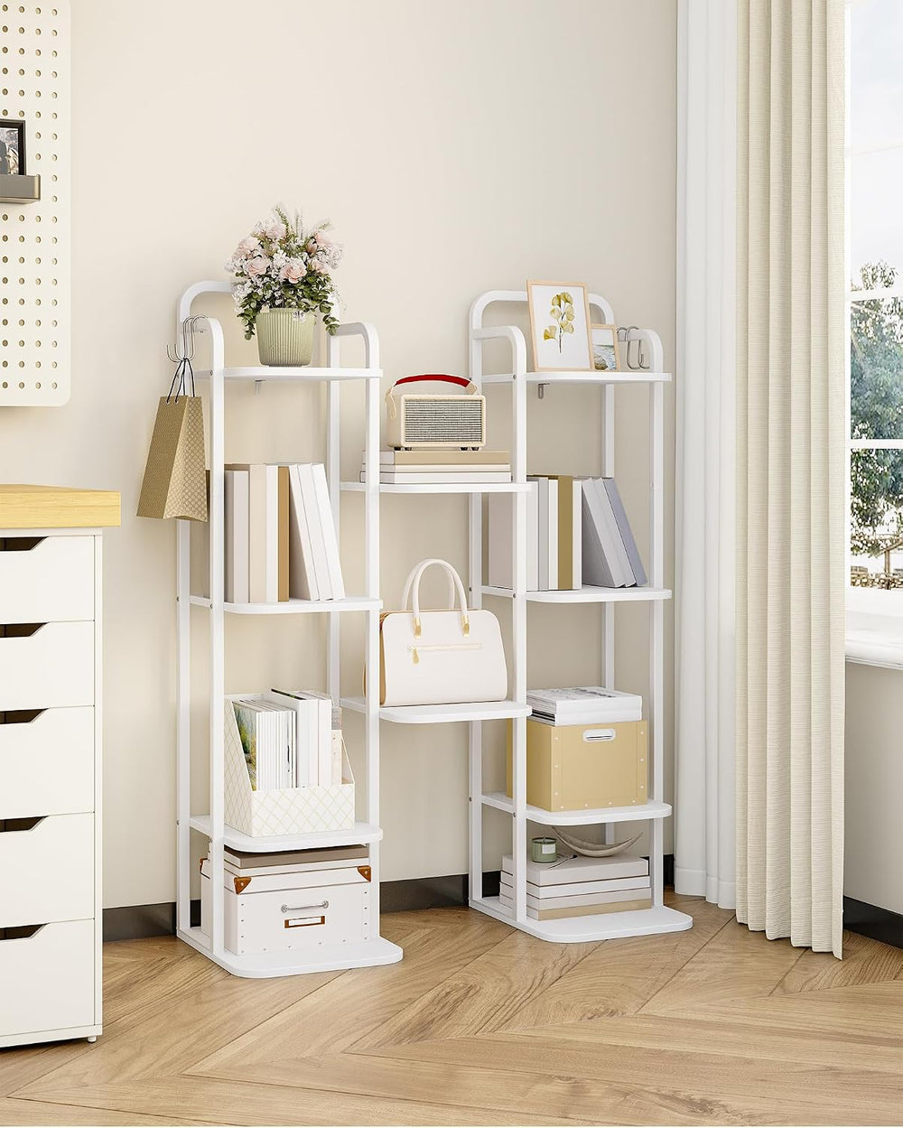 Hzuaneri 6 Tiers Vertical Shoe Rack, Narrow Shoe Tower, Tall Shoes Shelf with...