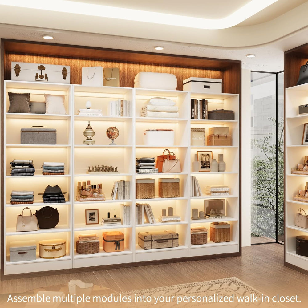 VOWNER 50'' Closet Organizer System with 10 Adjustable Shelves