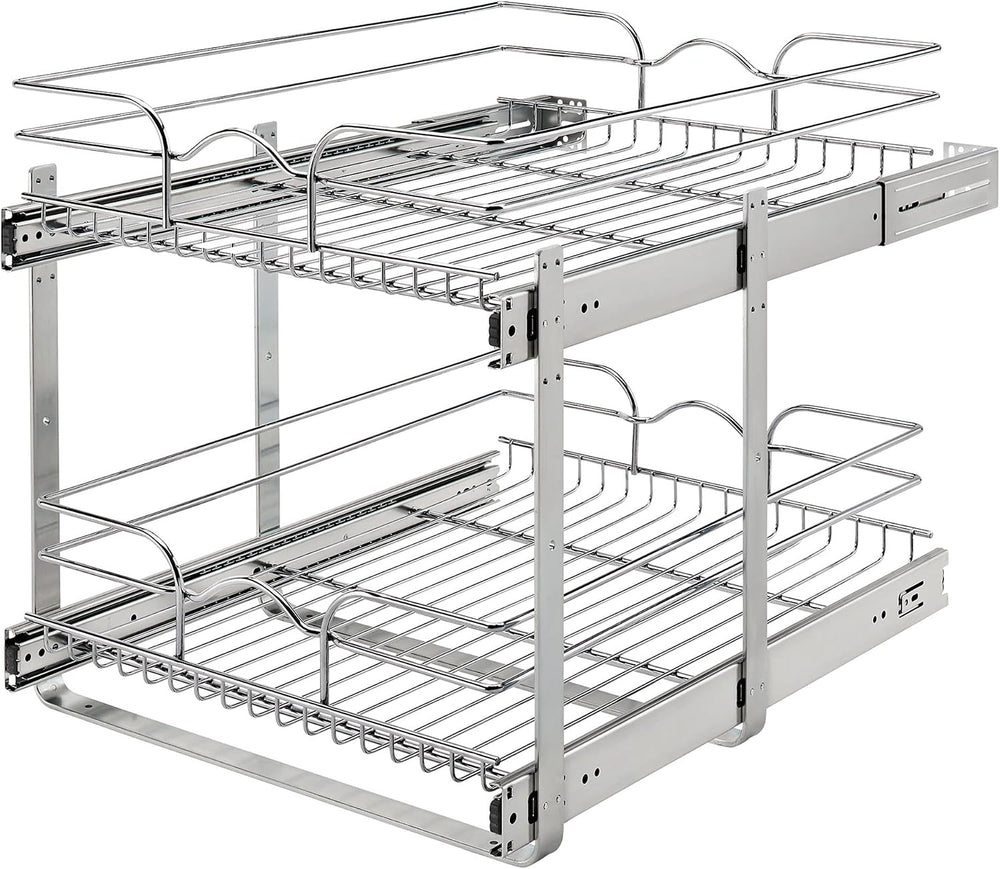 Rev-A-Shelf Pullout Organizer for Cabinets, Min Opening Width of 18"