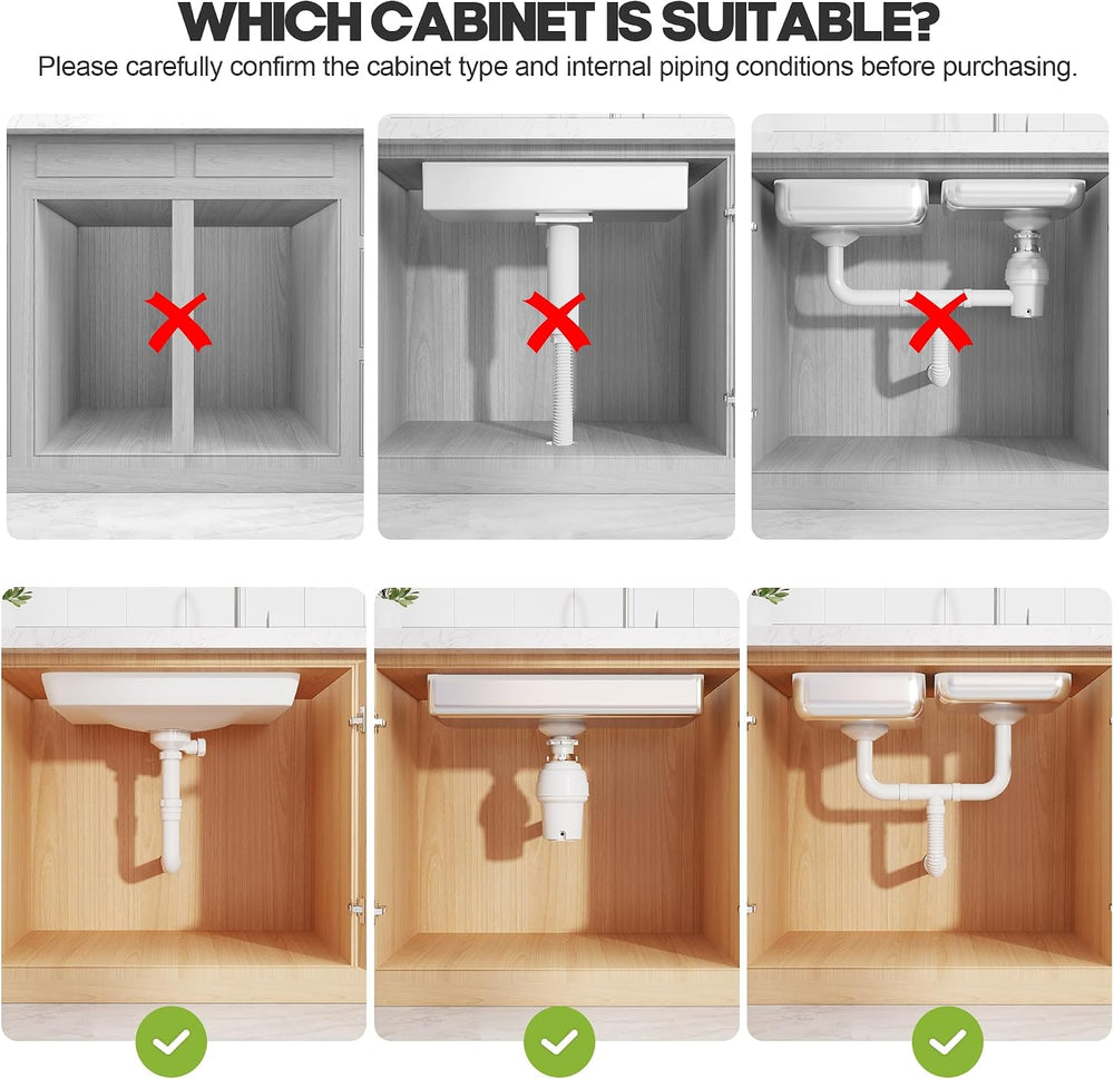 1 Pack Expandable Under Sink Organizers And Storage With Upgrade Ball-Bearing...