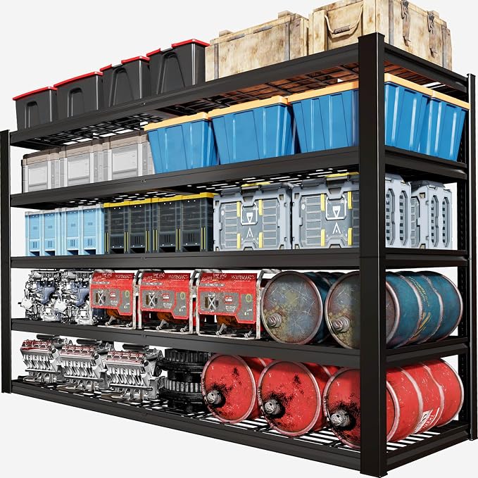 65" W Garage Shelving Heavy Duty, 5 Tier Garage Shelves, Commercial Metal Shelf - Image 7