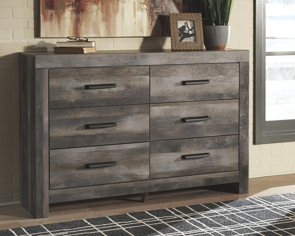 Signature Design by Ashley Wynnlow Wide 6 Drawer Bedroom Dresser, Gray