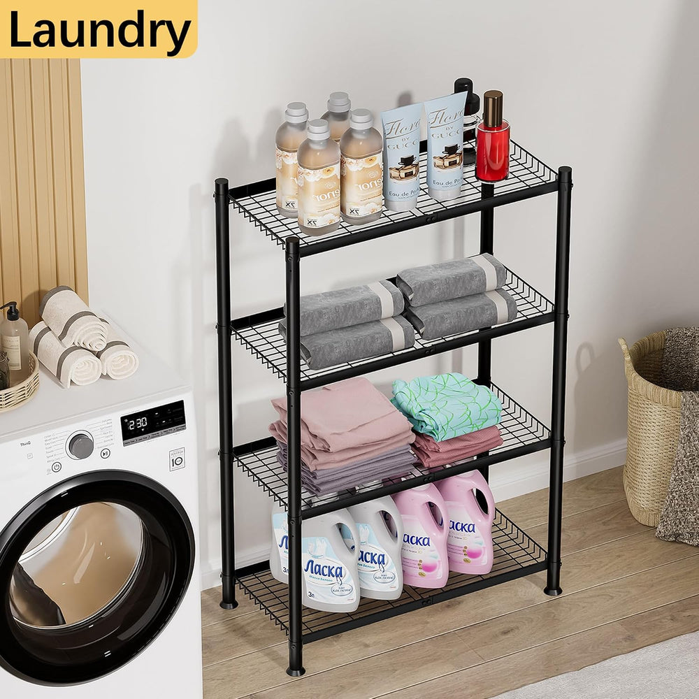 VETALLO 4 Tier Wire Shelving,Metal Shelves (32.0" W x 12.0" D x 47....