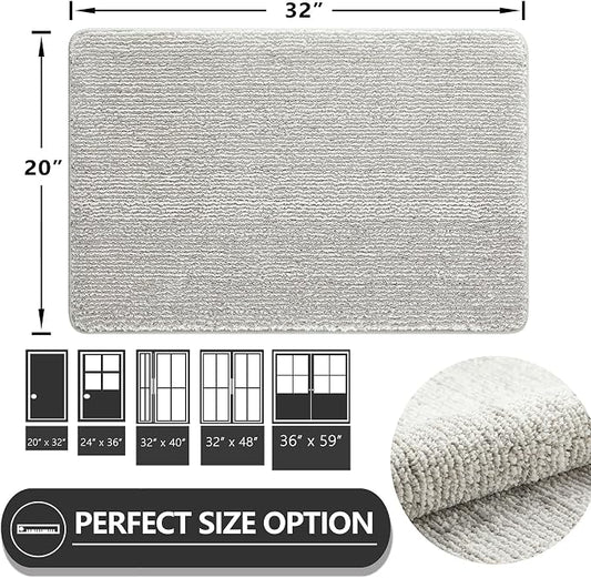 REFETONE Indoor Doormat, Front Door Mat 20"x32" Absorbent Rubber Backing Non - Image 2