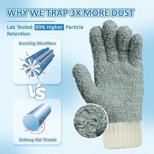MIG4U Microfiber Dusting Gloves House Cleaning Glove - Image 2