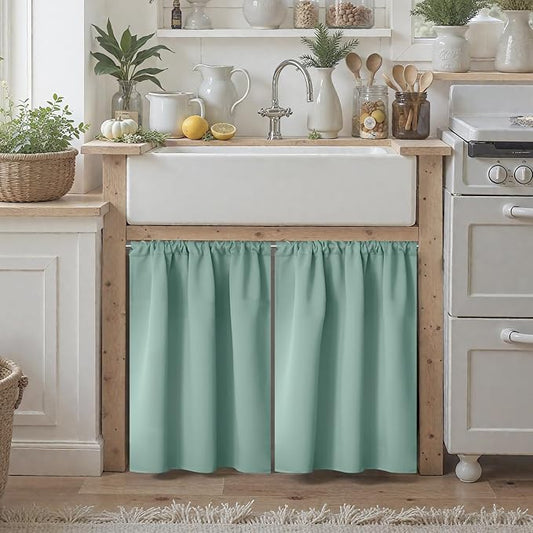 BGment Sage Green Curtains 36 Inch Length - Image 2