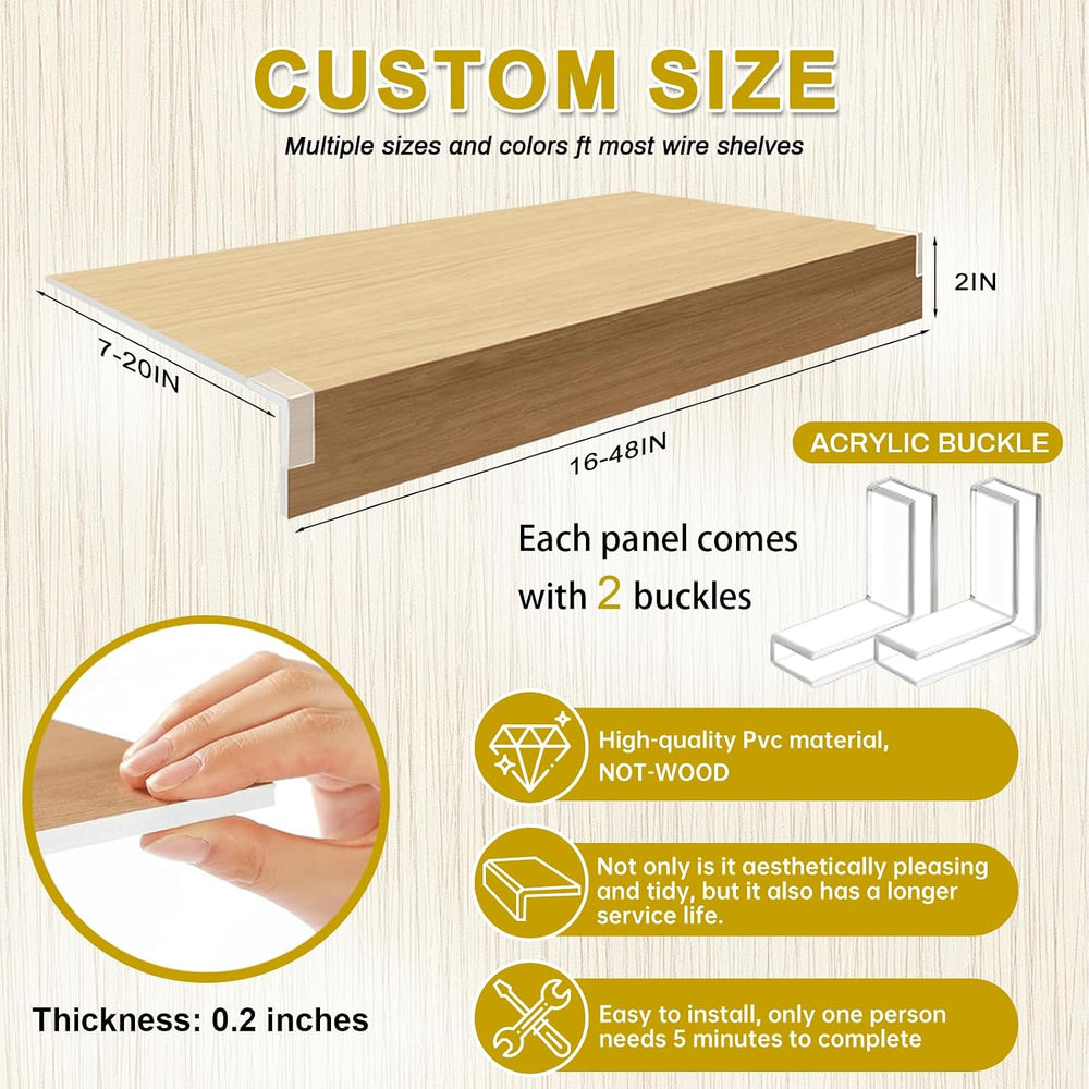 Custom Size 5PCS Wire Shelf Covers for Pantry, Preventing Leakage of Items &a...