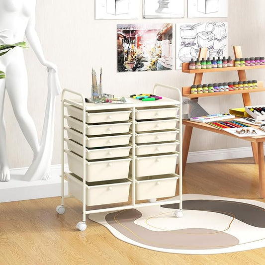 GOFLAME 12-Drawer Rolling Storage Cart, Mobile Utility Cart - Image 2