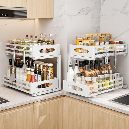 Under Sink Organizer, 2 Tier Under Sink Organizers and Storage, Adjustable - Image 2