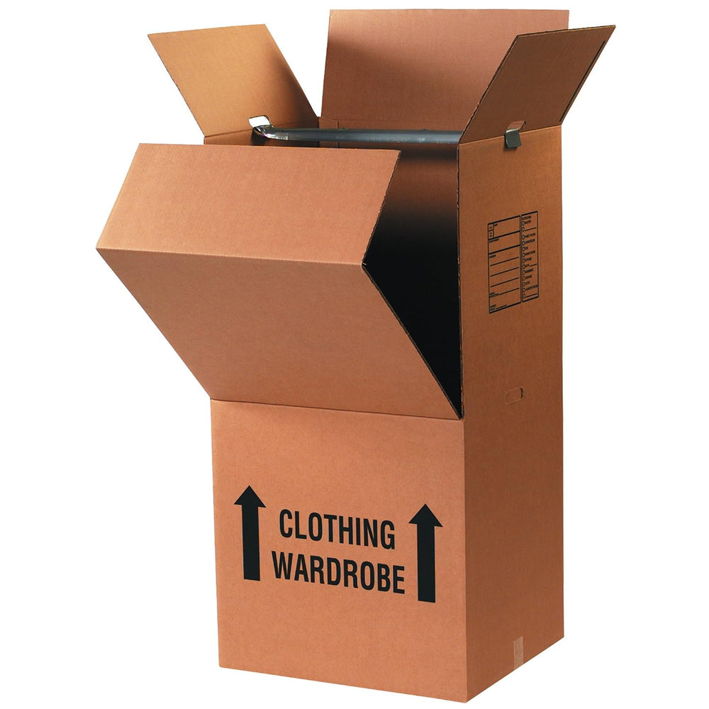 Partners Brand PWARDCOMBOMS Pre-Printed Wardrobe Moving Boxes, 20" Lengt...