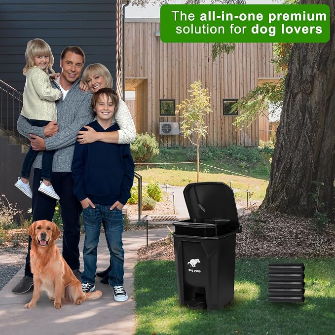 Dog Poop Trash Can Outside, 20L/5Gallon Pedal and Removable Inner Waste Bin - Image 7