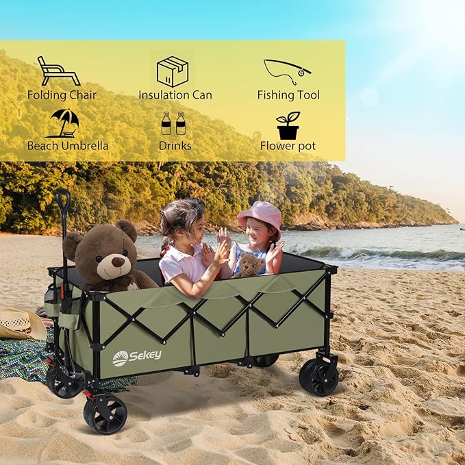 Sekey 48''L Collapsible Foldable Extended Wagon - Image 8
