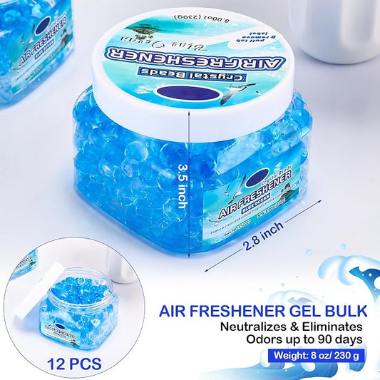 12 Pcs Air Freshener Gel Bulk Odor Eliminator Gel Beads 8 oz Long Lasting Air - Image 2