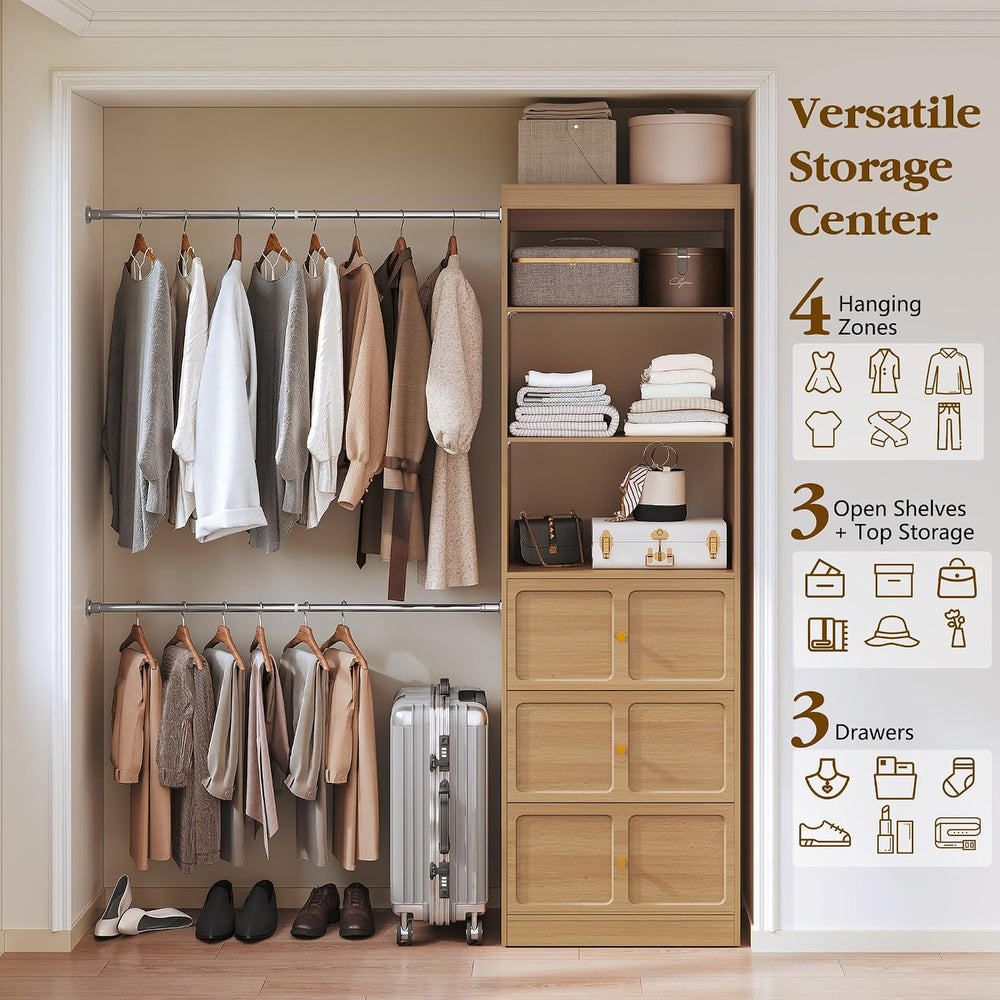 HLR 4 - 10 FT Mid-Century Modern Closet Organizer System
