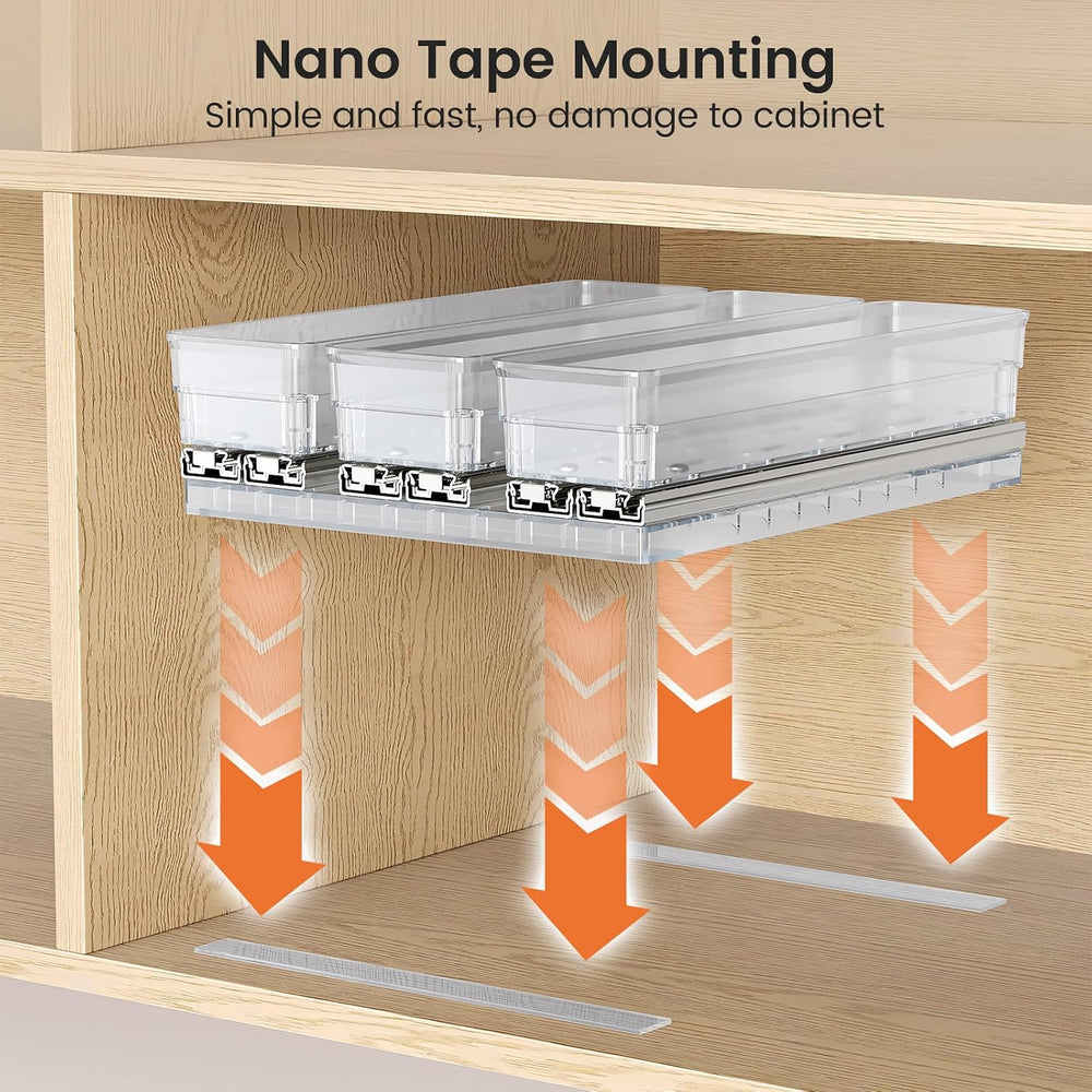 Mystozer Pull Out Spice Rack Organizer for Cabinet, Slide Out Spice Racks Org...
