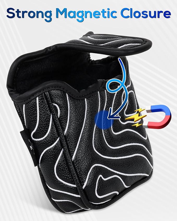 Big Teeth Golf Club Covers Full Set Driver Headcover Fairway Wood Hybrid Golf - Image 8