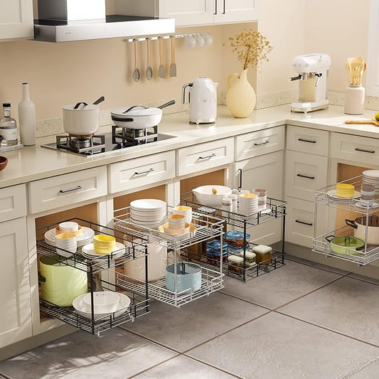ROOMTEC Pull Out Cabinet Organizer, Kitchen Cabinet Organizer and Storage - Image 2