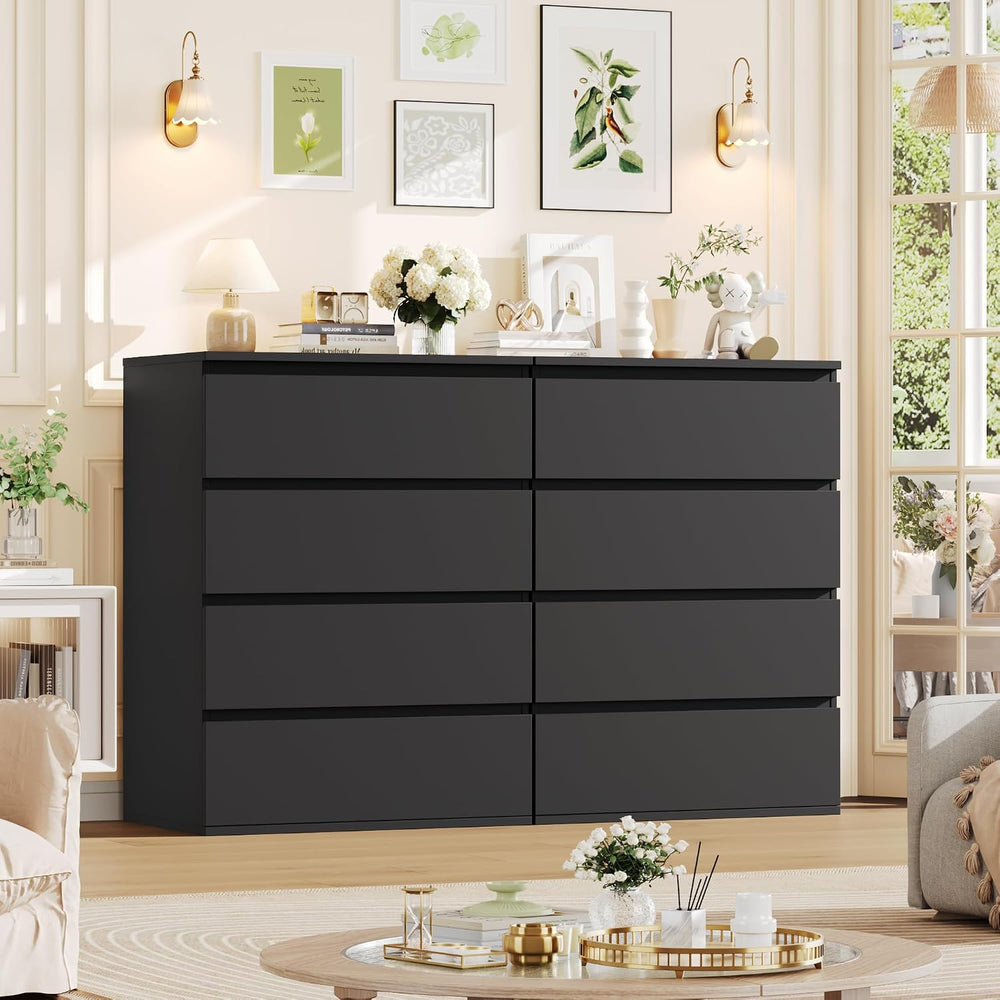 FOTOSOK Black Dresser, Dresser for Bedroom, Small Dresser Chest of Drawers