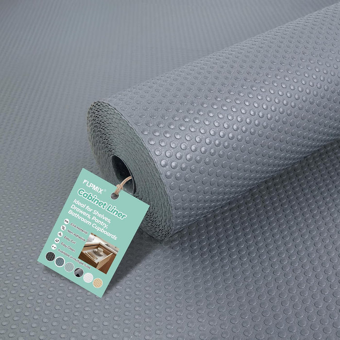 FLPMIX Kitchen Cabinet Shelf Liner: 19"W x 300"L Waterproof Under Sink Mat