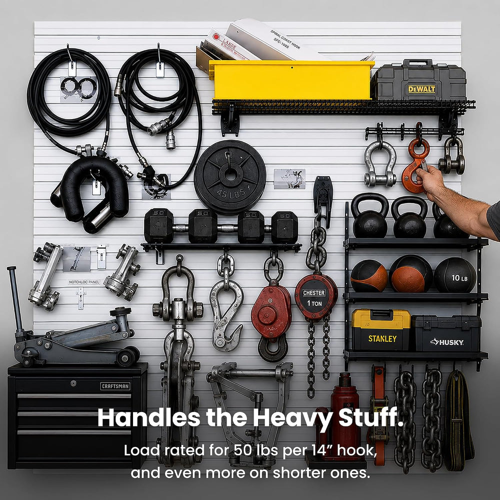 DLDIRECT Slatwall Panel Garage Wall Organizer Heavy Duty Mounted Aluminum Sla...