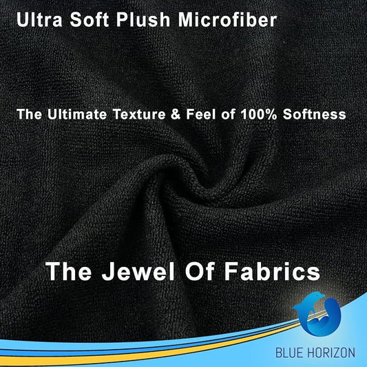 Blue Horizon Microfiber Cleaning Towels, Ultra Soft Plush Wash-Cloths, - Image 2