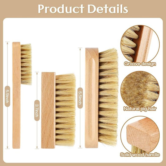 3 Pcs Wood Laundry Stain Brush Stain Remover Brushes - Image 2