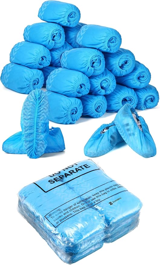 Zhanmai 300 Pack Disposable Shoe Covers Non Slip Disposable Large Foot Booties - Image 8
