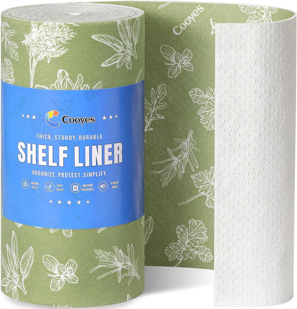 Cooyes Shelf Liner for Refrigerator & Drawer, Non-Adhesive Cabinets Liner...