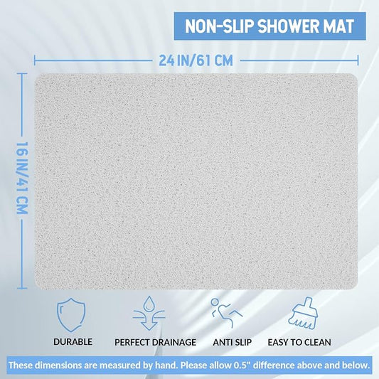Non-Slip Bathtub Mat, 2 Pack Anti Slip Shower Mat, Fast Drying Bathtub Mats - Image 2