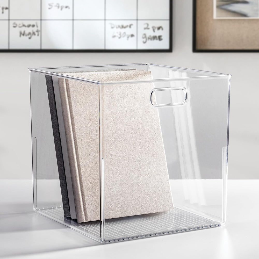 iDesign Large Cube Pantry Storage Bin Organizer, Clear