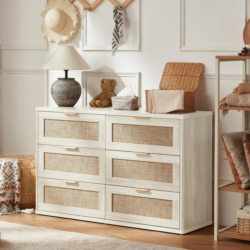 LEYAOYAO Rattan Dresser for Bedroom, 48'' Drawers Dressers