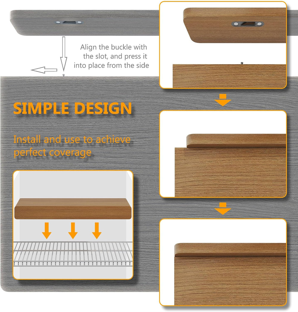 Wire Rack Covers for Shelves(5pcs, 24" W x 16" D)