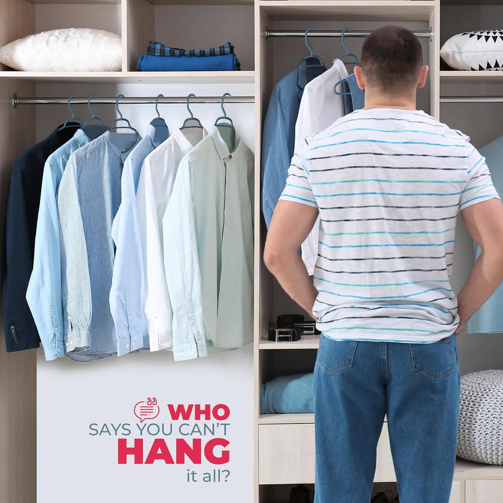 Large & Wide Heavy Duty Clothes Hangers 18 Pack – Made in USA – Ideal for...