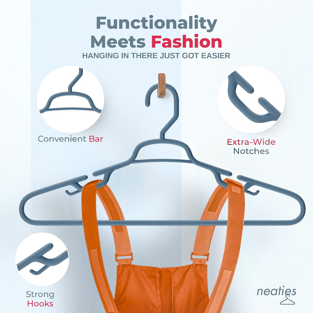 Large & Wide Heavy Duty Clothes Hangers 18 Pack – Made in USA – Ideal for...