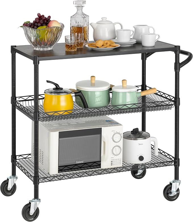 Finnhomy 3 Tier Heavy Duty Commercial Grade Utility Cart - Image 7