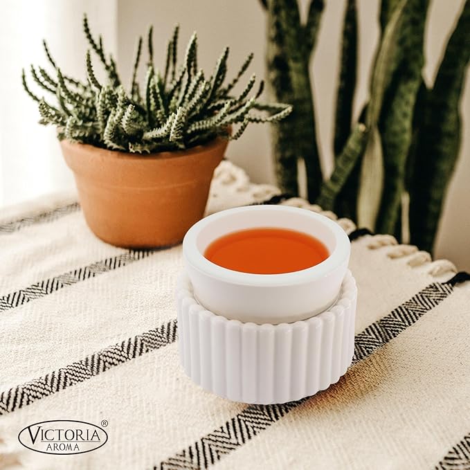 Ceramic Wax Melt Warmer with 1 pc Silicone Dish Candle Warmer - Image 6