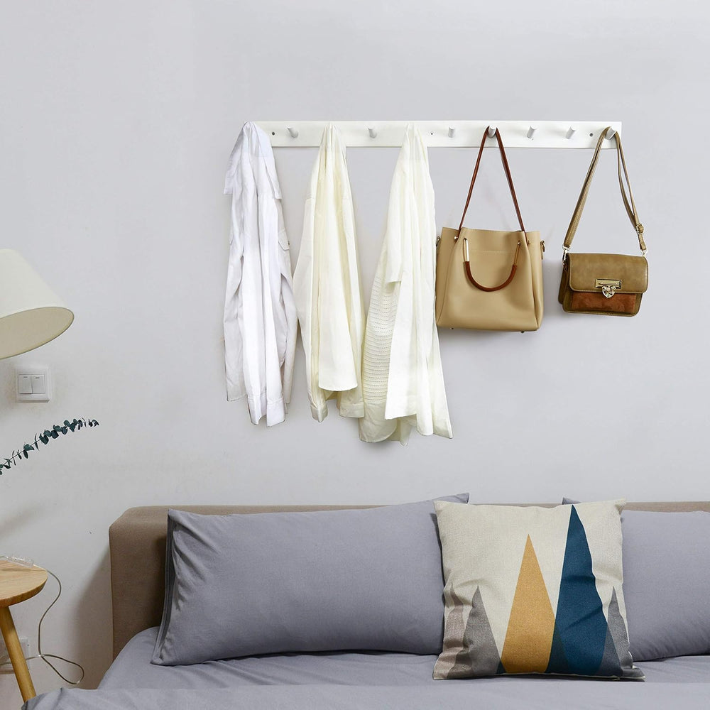 WEBI Coat Rack Wall Mounted,10 Hooks,38" Long Coat Hanger Wall Mount,Peg...