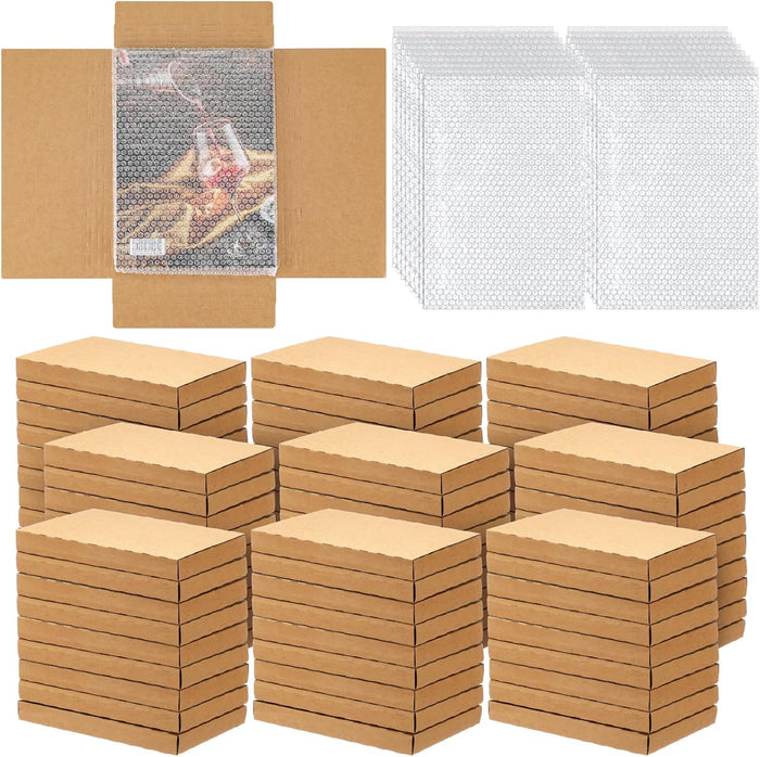 Feifeiya 150 Pack Corrugated Comic Book Mailers, 7.8 x 11 x 1.2 Inch, Brown