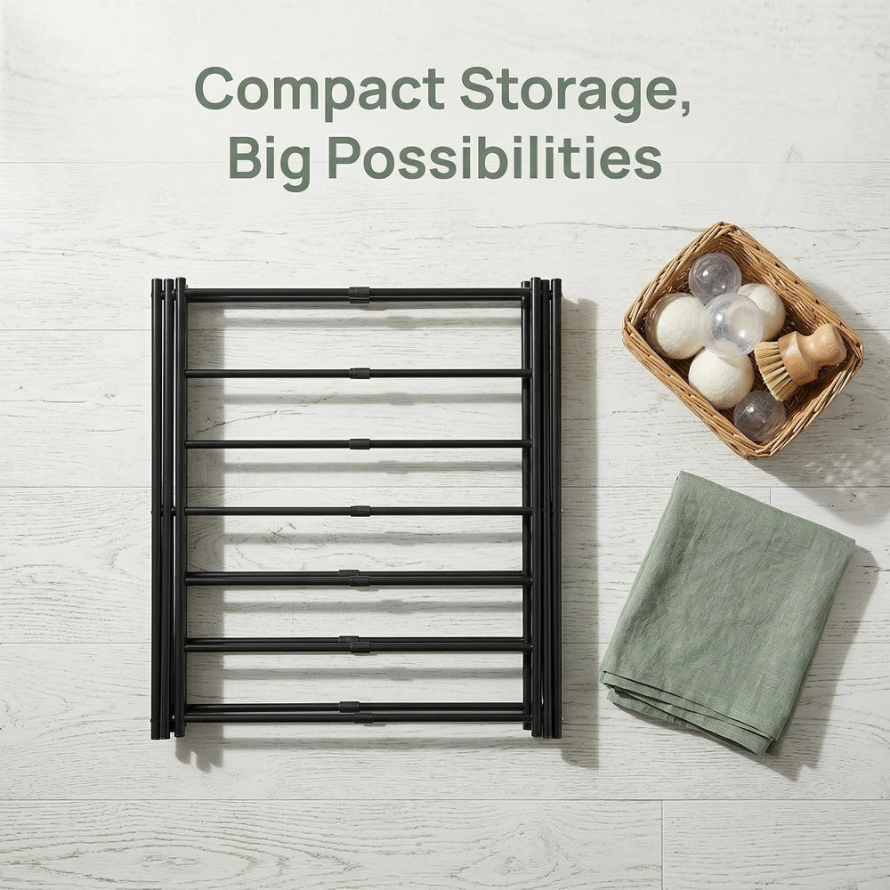 Foldable Clothes Drying Rack, Metal Laundry Rack for Indoor and Outdoor