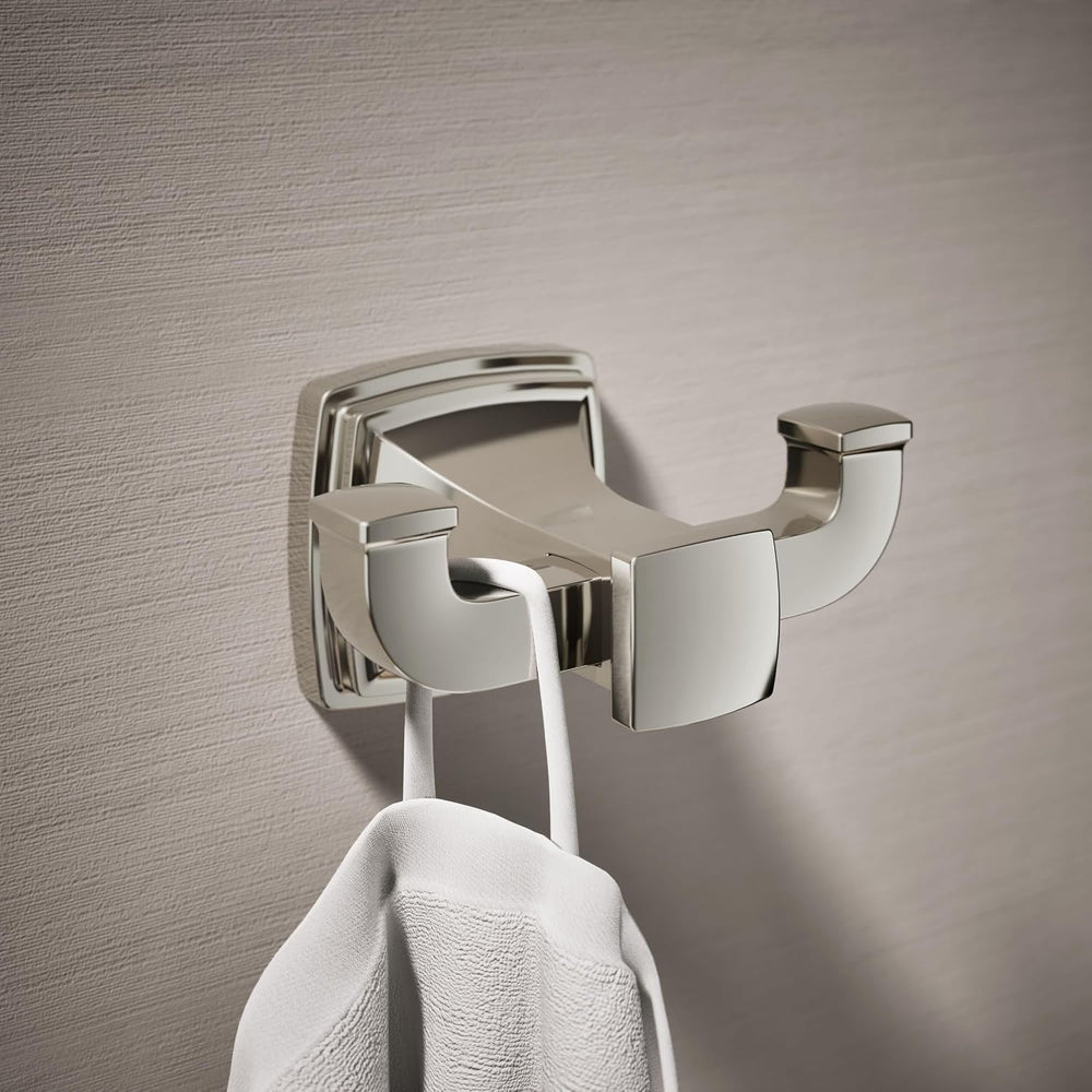 Kohler 27411-SN Riff® Double Robe Hook, Vibrant Polished Nickel
