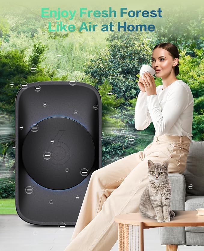 iDiskk Air Purifier for Home, Plug-In Negative Ion Quiet Air Ionizers for - Image 6