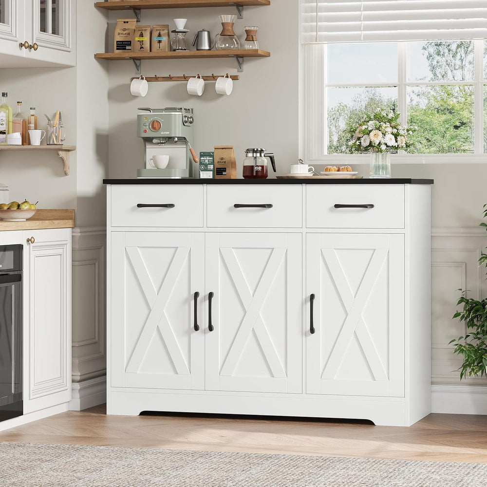 HOSTACK Kitchen Buffet Cabinet with Storage, Sideboard Coffee Bar
