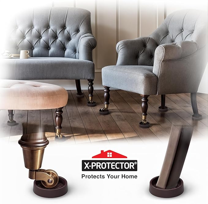 Furniture Cups X-PROTECTOR – 2.5" Caster Cups 8 PCS – Round Furniture Coasters - Image 6