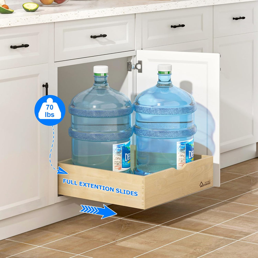WelFurGeer Soft Close Pull Out Drawer for Kitchen Cabinets, 20" W x 21&q...