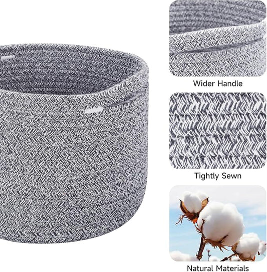 Small Basket for Organizing | Cube Shelf Closet Storage Baskets | 9.7×9.7×7.1” - Image 2